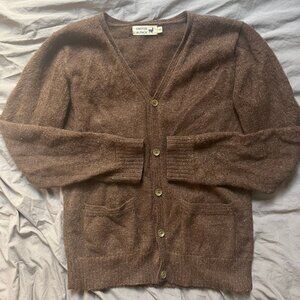 Industry of All Nations brown alpaca cardigan XS